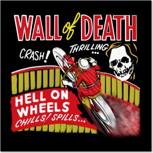 Motorcycle wall of death hell on wheels Posters and Art